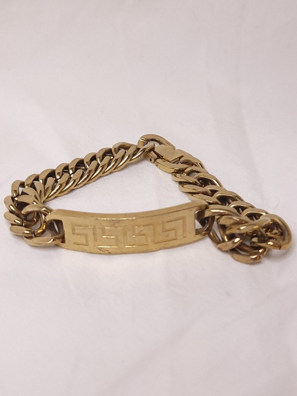 Gold Tone Men's Stainless Steel Bracelet